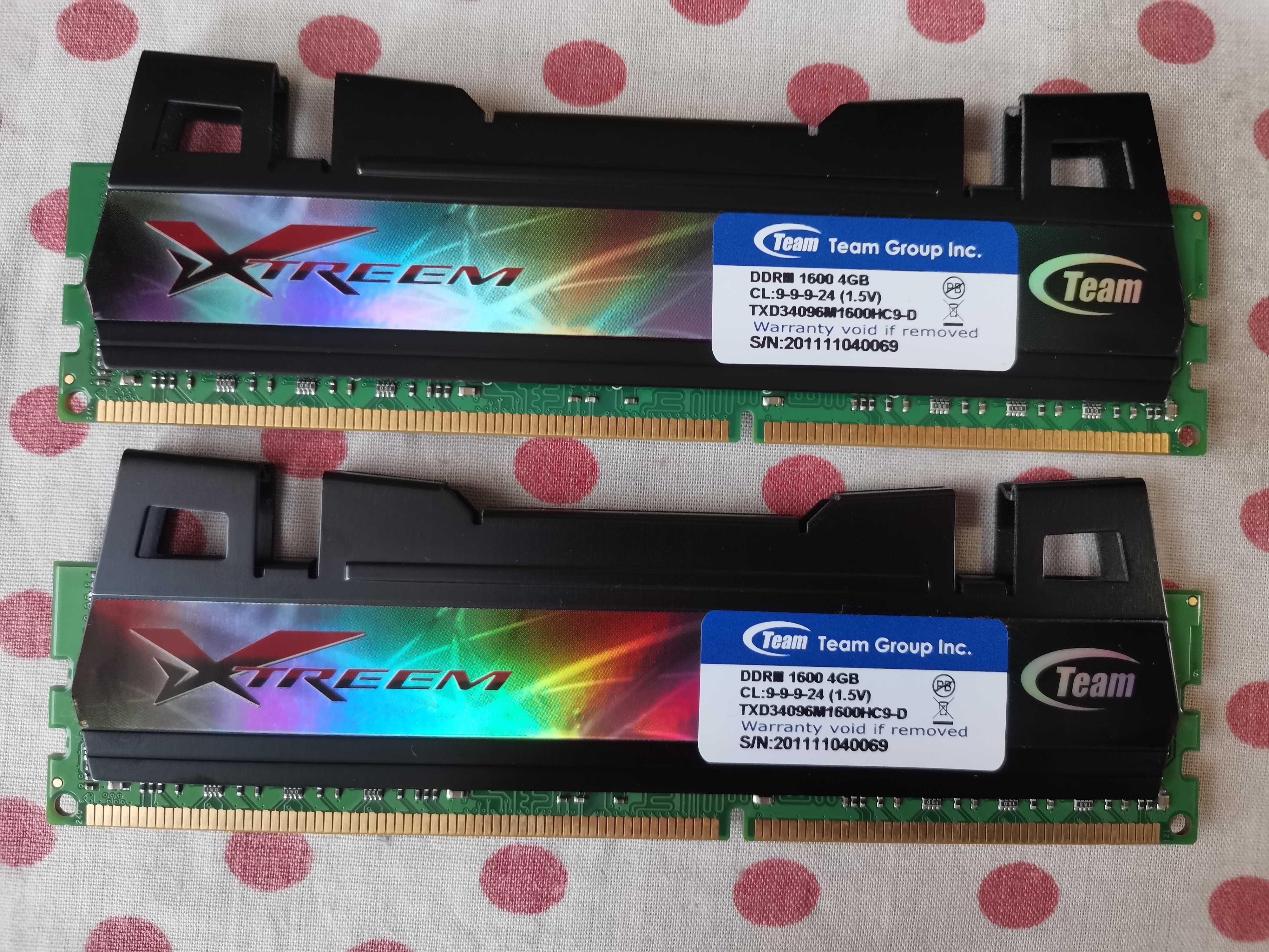 Kit Memorie Ram Team Group Xtreem DDR3 8 GB (2 X 4 GB) 1600 Mhz.