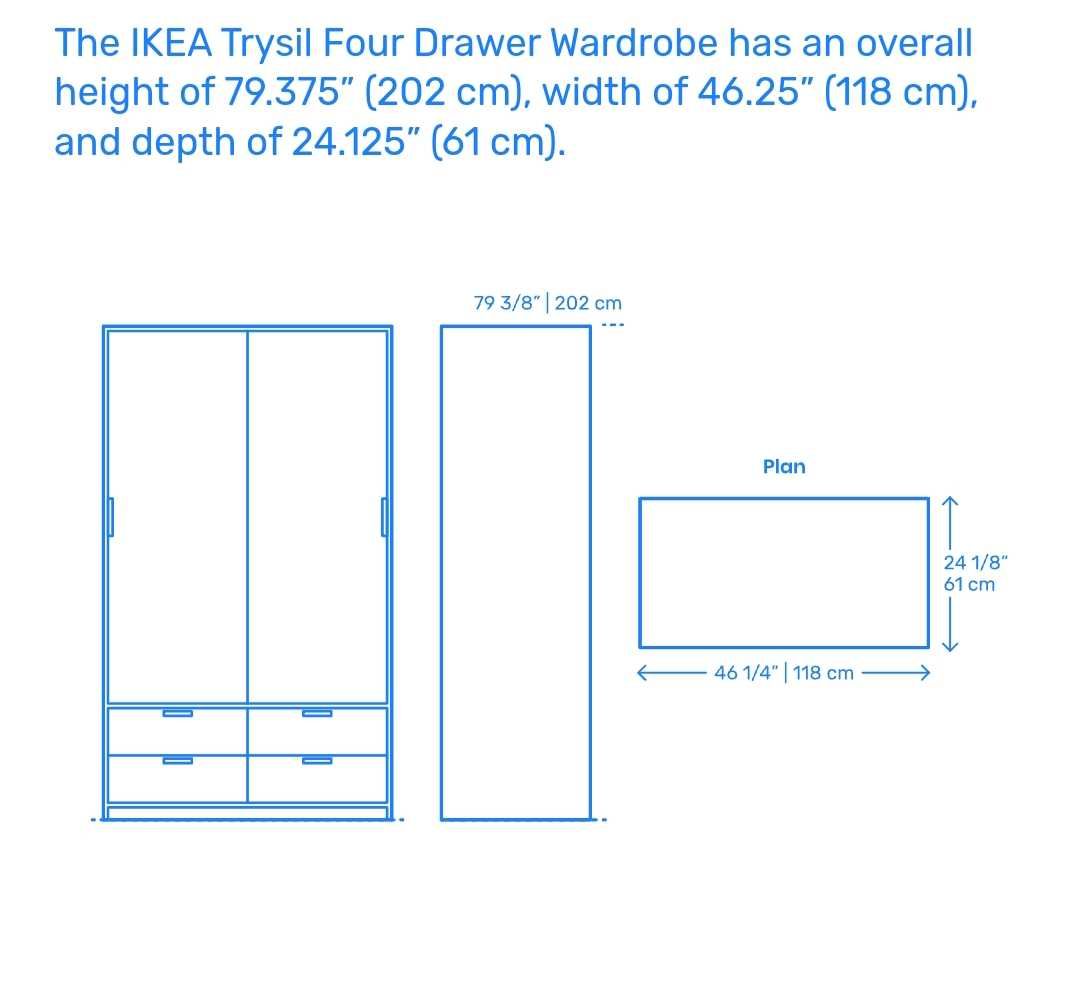 Гардероб Икеа Trysil four drawer