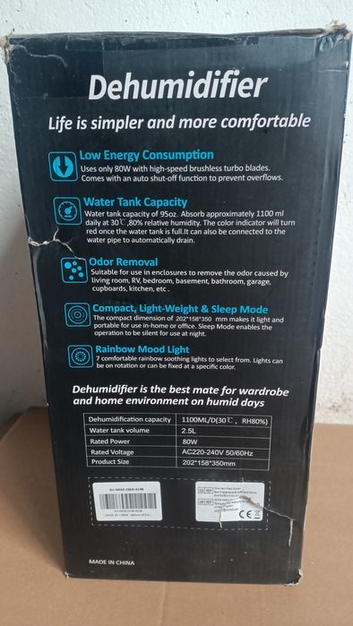 Dezumidificator Nou KNKA Model CS06 În Cutie