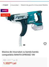 MAKITA Masina insurubat cu banda pt dibluri rigips DFR550Z.