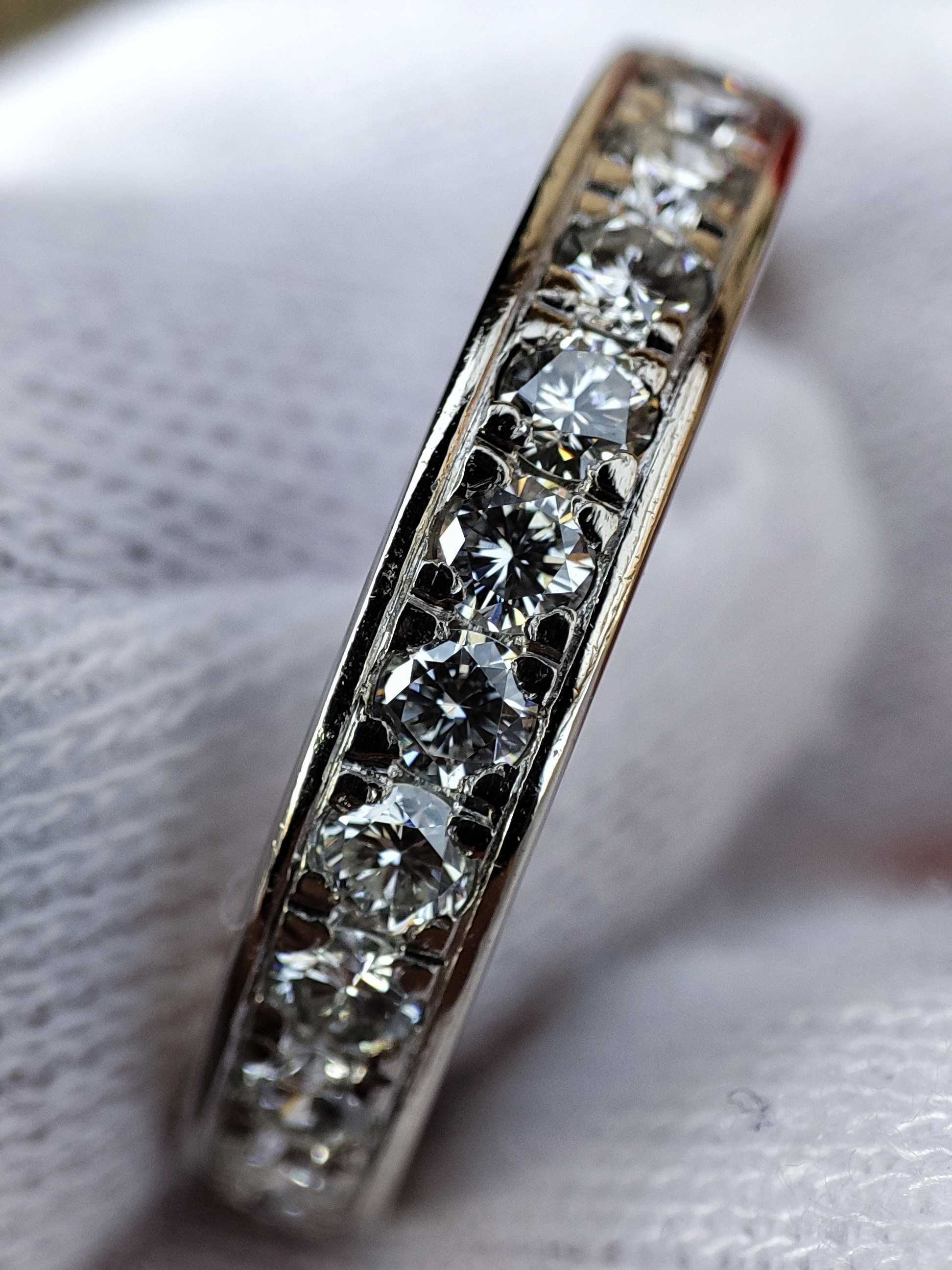 Inel Aur 18K Diamante Briliante Eternity Memory Traditional Aniversar