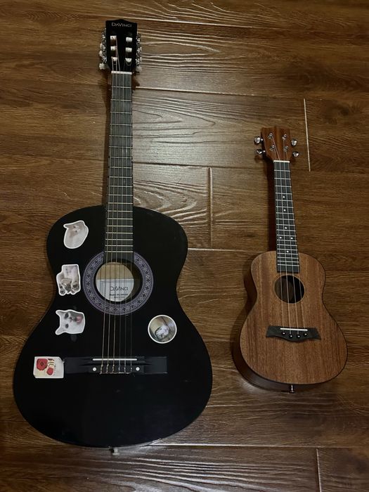 продаю гитару с укулеле