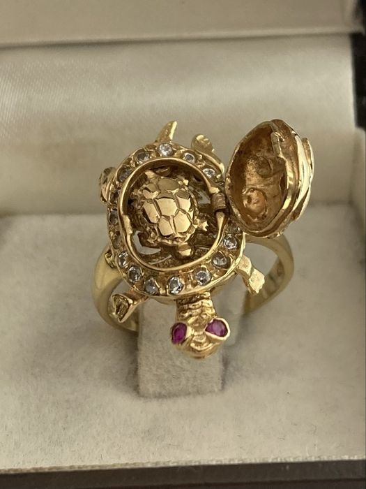 Inel aur 18kt.Turtle