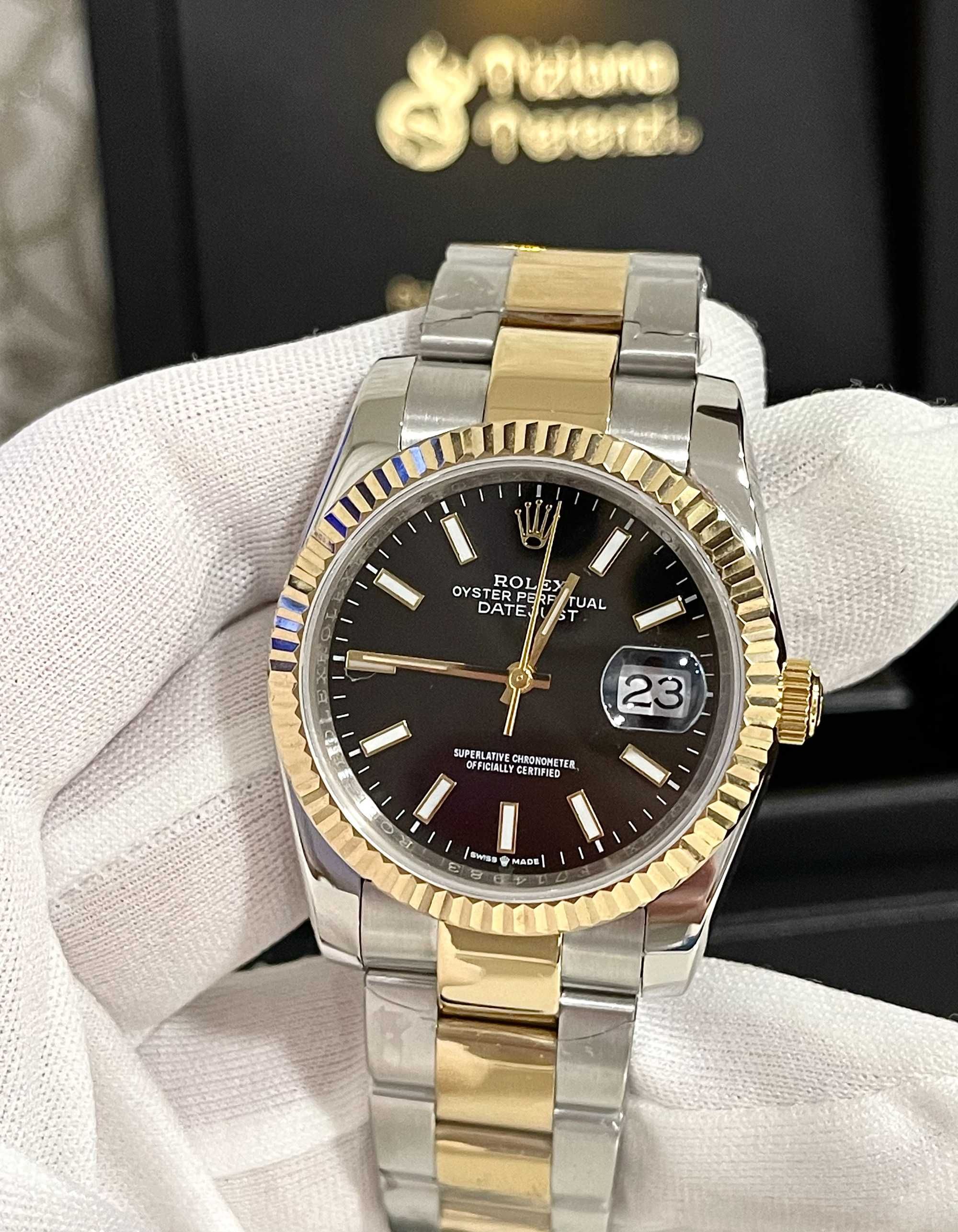 Дамски 36mm Oyster двуцветен