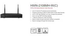 Видеонаблюдение NVR 8x4MP IP WiFi Видеорекордер Hikvision HWN-2108MHWC