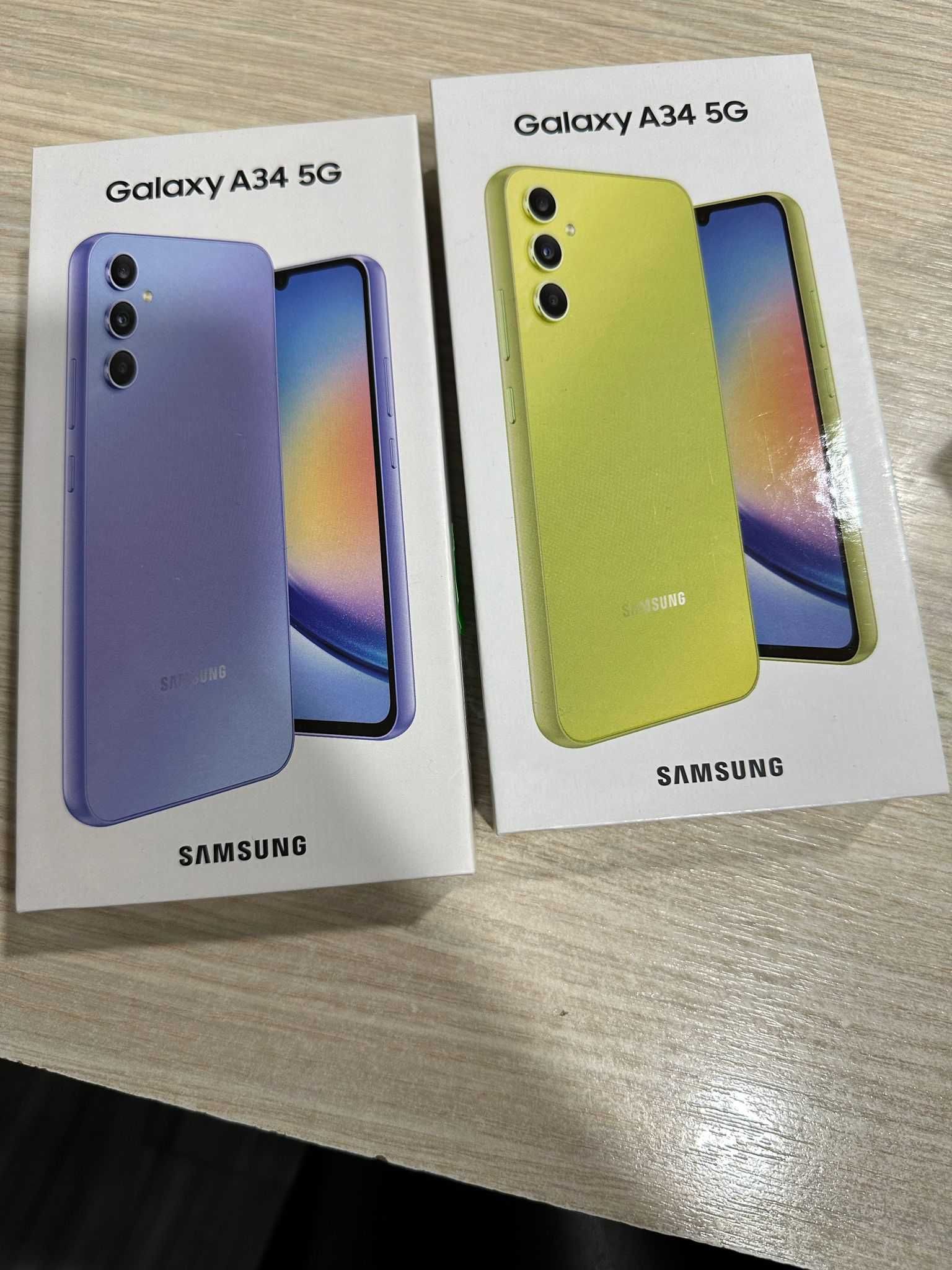 Samsung A34, 6GB RAM, 128GB, 5G, Light Violet/Green, Sigilat!!!