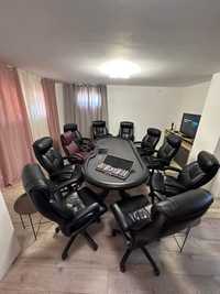 Професинално покер оборудване-маса, чипове, столове
