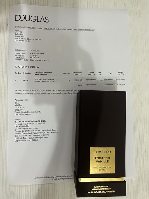 Tom ford Tabbaco Vanille,cadoul ideal!