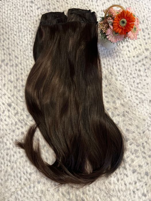 Уникална коса примес естествен и синтетичен косъм