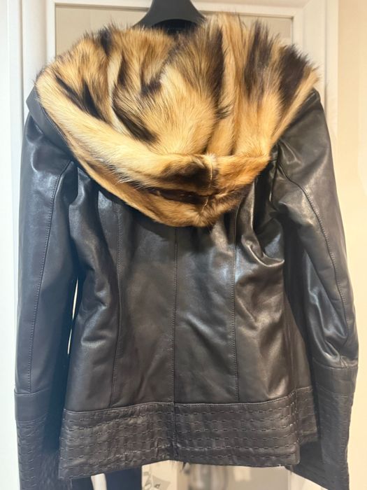 Дамско яке с естествена кожа и косъм ново