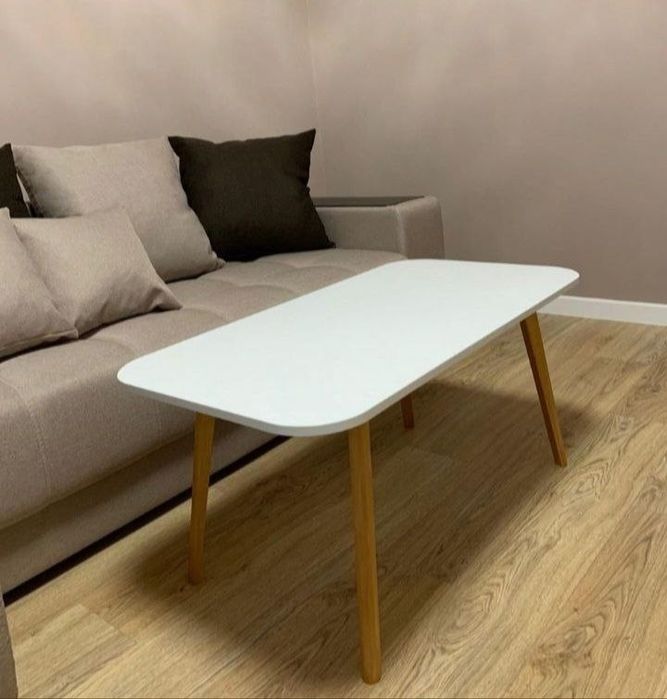 Стол журнальный деревянный ножки и ЛМДФ