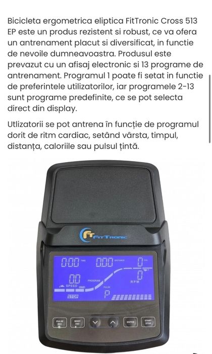 Bicicleta ergometrica eliptica