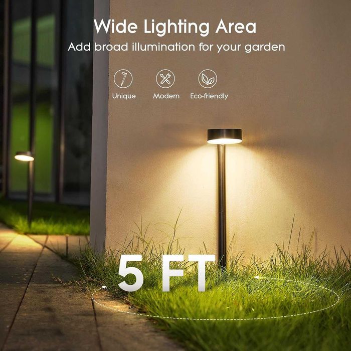 Комплект от 8 соларни LED лампи за градина, водоустойчиви