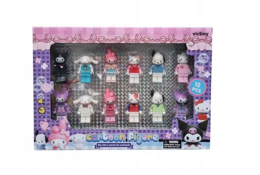 Комплект 12 броя Фигурки Hello Kitty Kuromy Melodi Фигурки Кити Лего