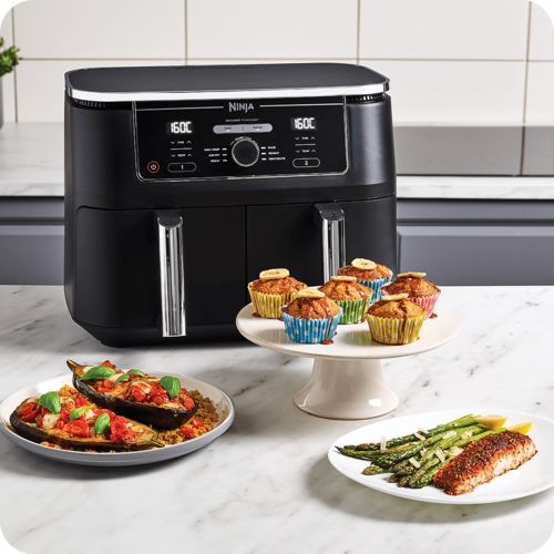 Airfryer Foodi DualZone AF400, 2470W, 9.5L, 6 funcții de gătit, Nou