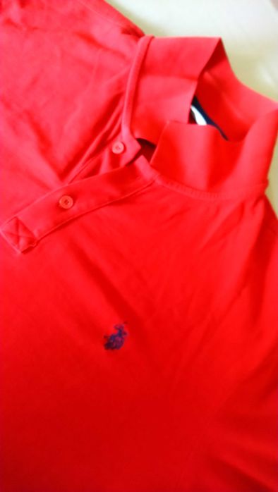 Оригинална Мъжка тниска с яка us Polo Червена