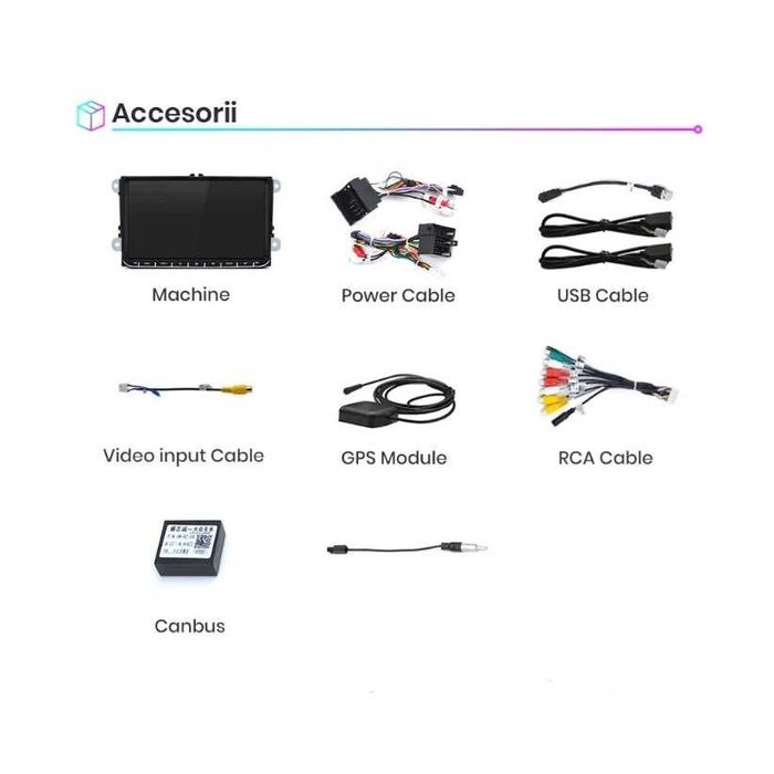 Navigatie Android Auto Carplay dedicata VW Passat Golf Touran Skoda 2G