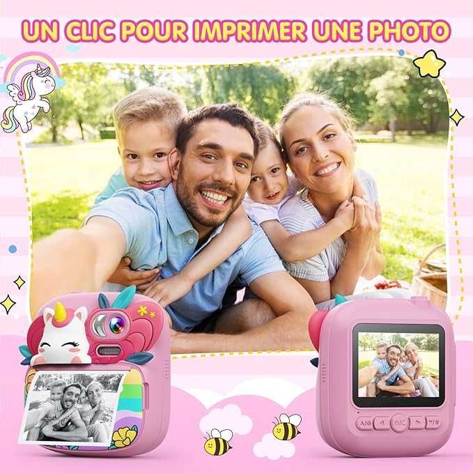 TIATUA Детски фотоапарат за моментално снимане с 32GB карта