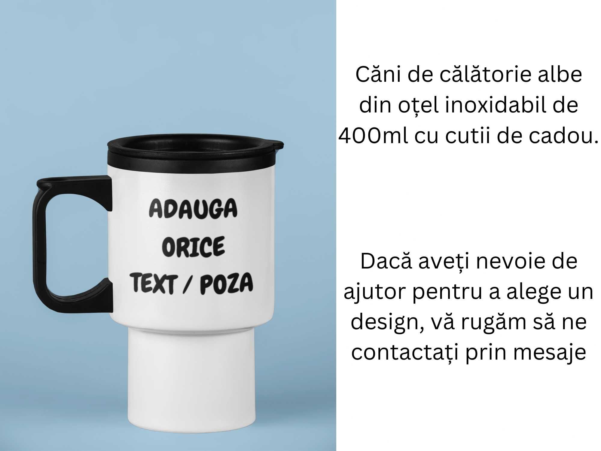 Căni termos personalizate din oțel inoxidabil de 400ml