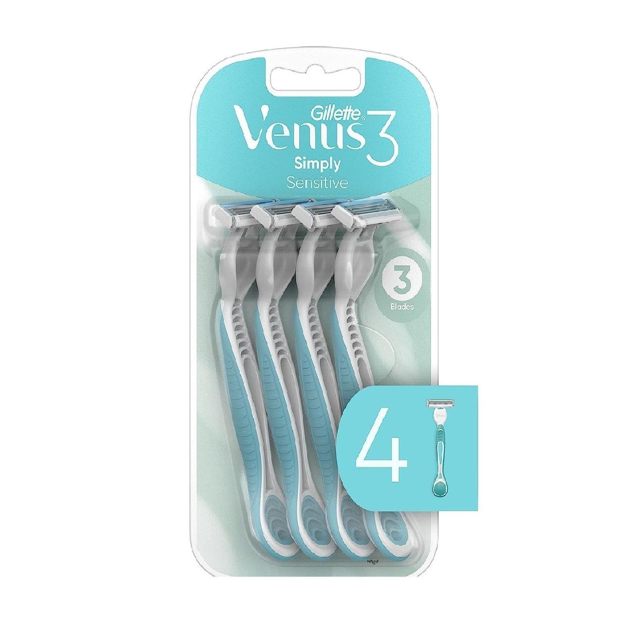Женские одноразовые бритвы Gillette Venus Simply 3 Sensitive, в упаков