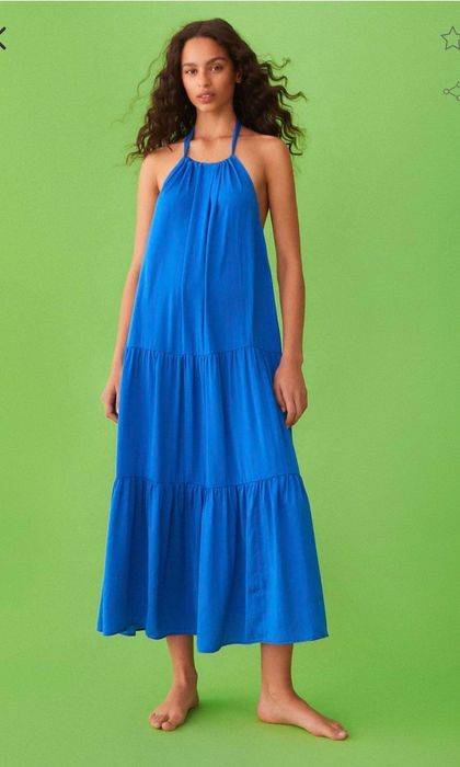 Rochie maxi albastra Oysho M