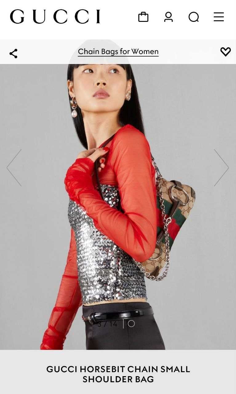 Дамска Чанта GUCCI HORSEBIT Chain Small SHOULDER BAG 100% Leather