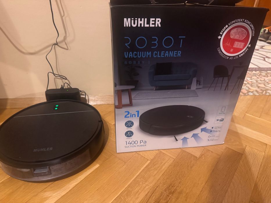 MÜHLER Bobby 1 – Робот прахосмукачка 2-в-1 (почти нова)