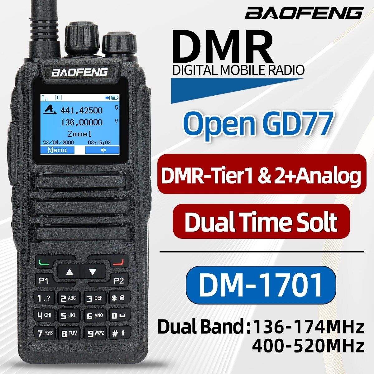 Statie radio DMR DM 1701 Digital Open GD77