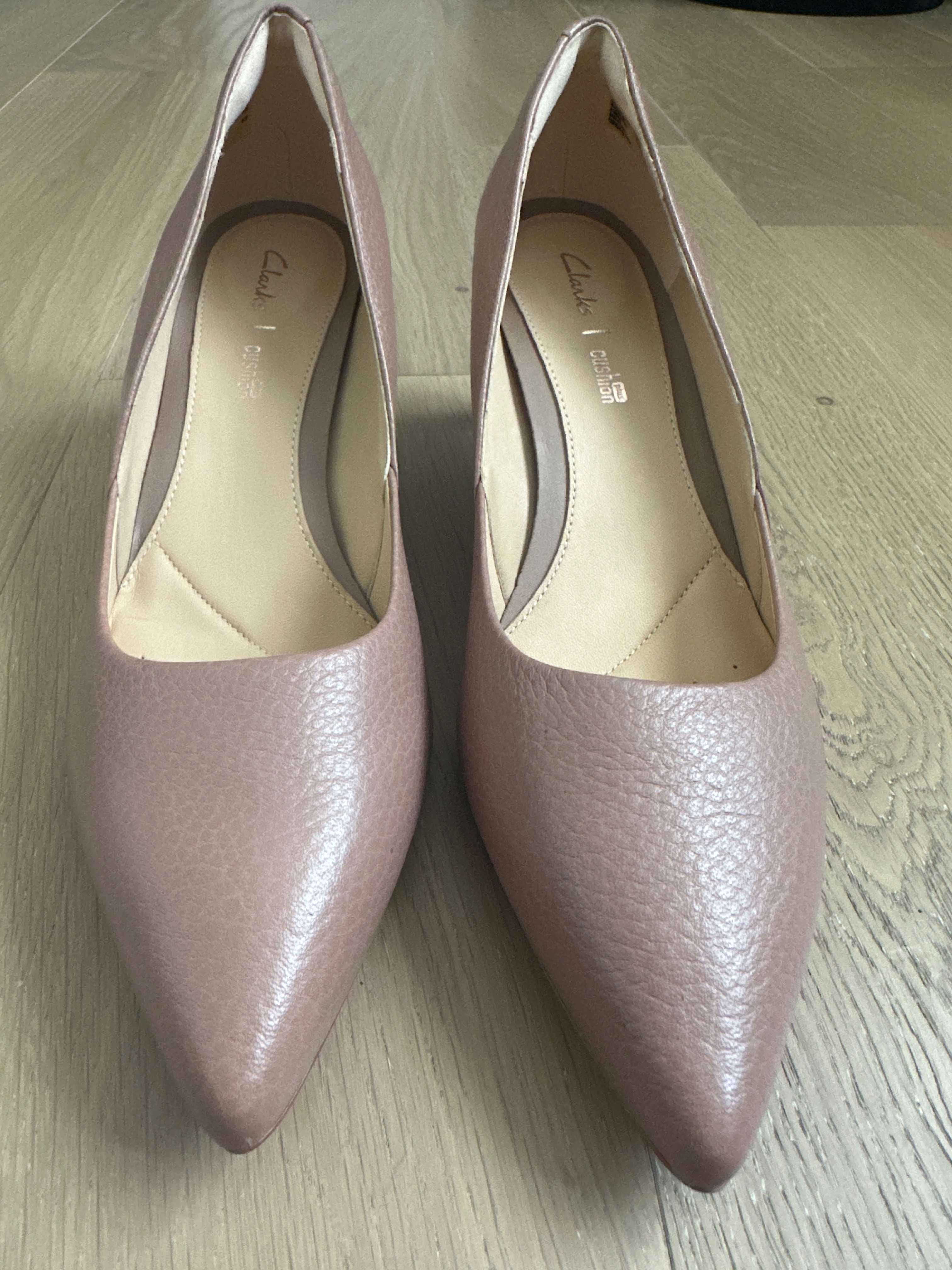 Pantofi cu toc Clarks Ellis Rose, marimea 40, nude/rose