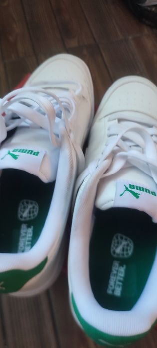 Pantofi Puma shuffle alb cu verde mărimea 44