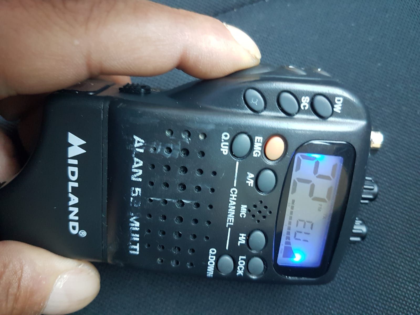 Statie auto portabila completă CB Midland Alan 52 Multi. Antena+talpă.