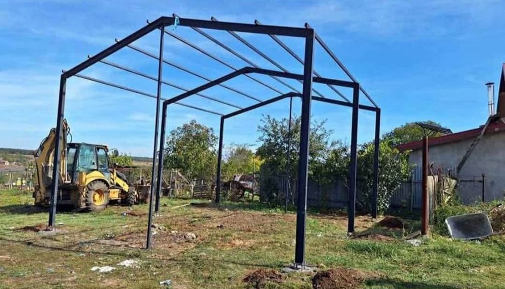 vând structură metalică 10  deschidere 25 lungime 4 m la ștrașină din