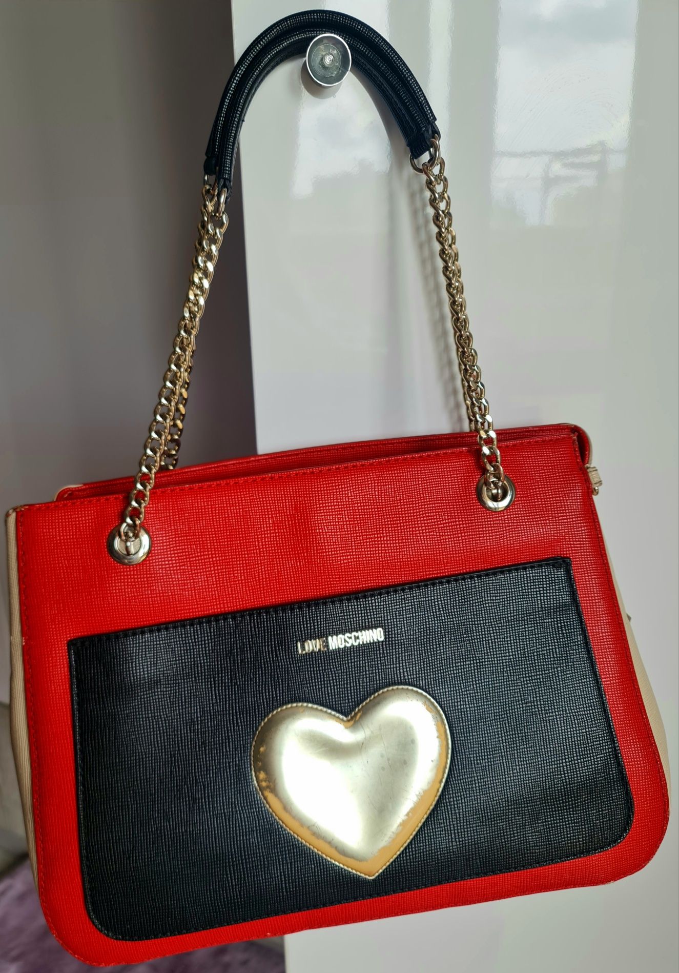 Geanta incapatoare mare poseta originala love moschino firma