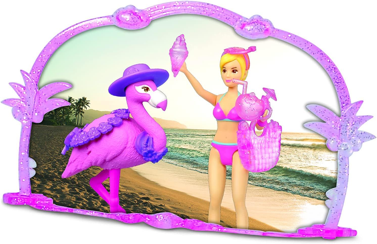 Автомобил Dickie Jeep Flamingo + Фигура, 22 см, Светлинни и звукови еф