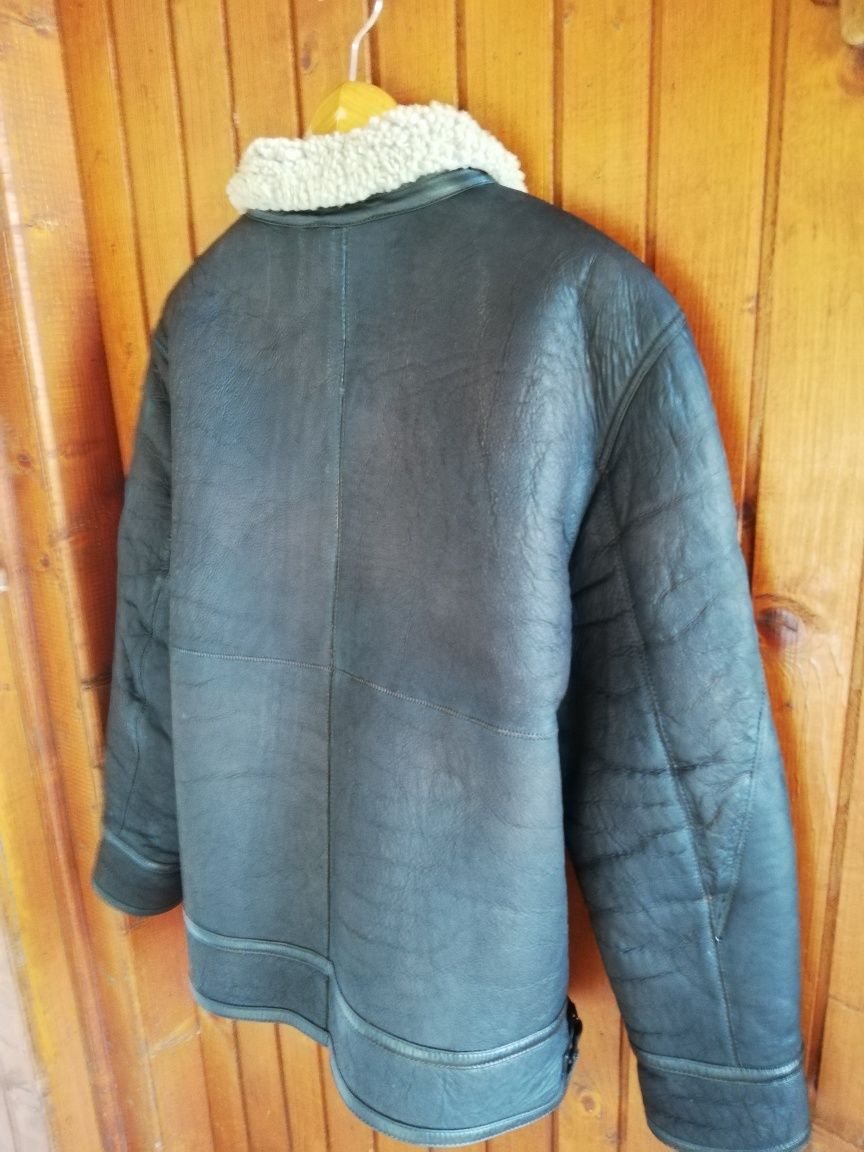 Geaca piele David Moore xl aviator cu blana