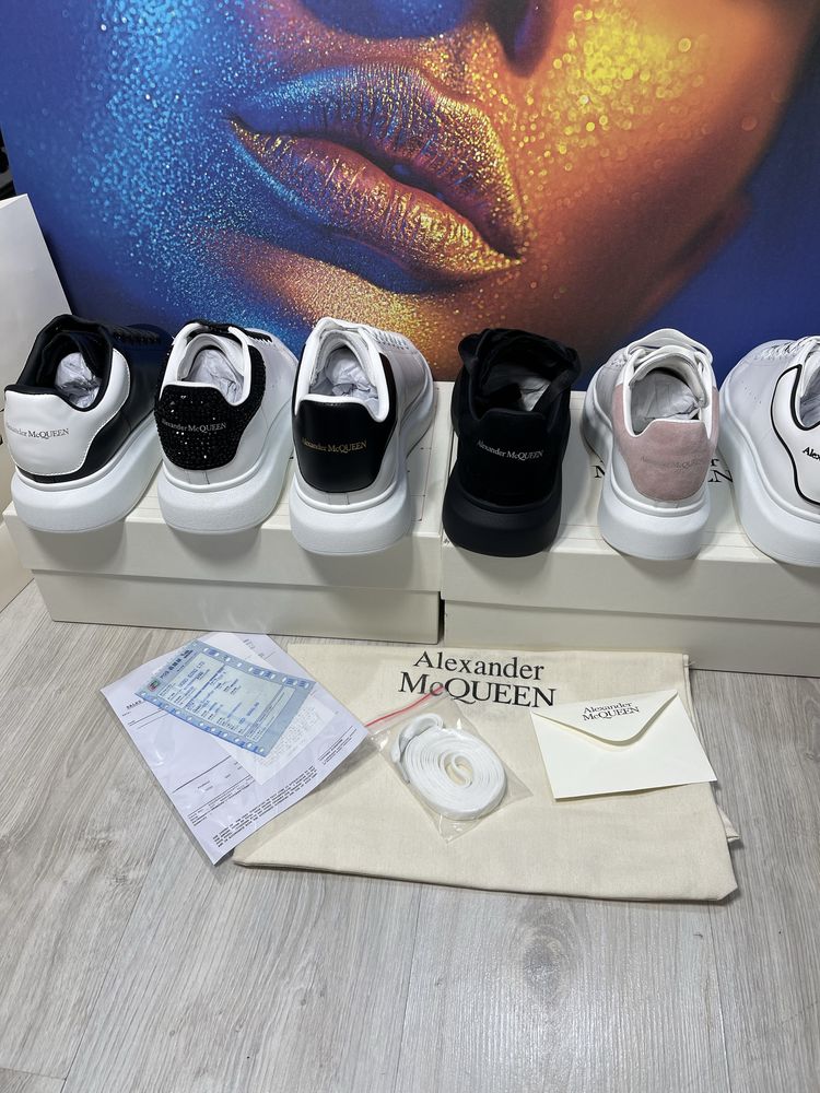 Adidasi Alexander McQueen piele naturala 100% Full Box colectie noua
