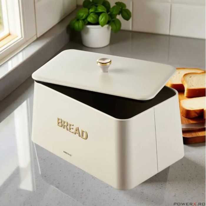 Cutie bej pentru paine, metalica, 35x23x21cm, Kinghoff