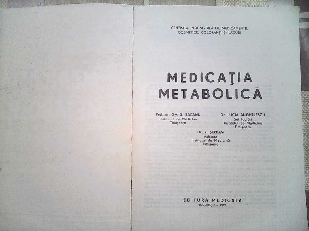 Carte medicala: Medicatia metabolica