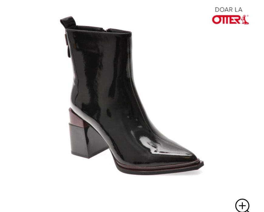 Ghete Flavia Passini piele naturală lăcuită nr 39