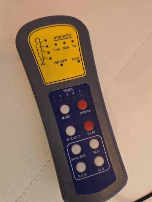 OFERTA!!! Sezlong de masaj cu perna, alb, piele artificiala. ESTE NOU!