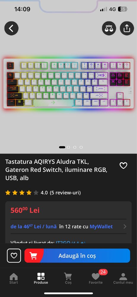 Tastatura mecanică AQIRYS Aludra TKL, albă