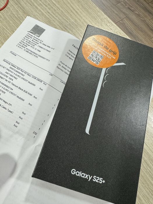 Samsung S25 Plus, 12GB RAM, 256GB, 5G, Navy blue, Garantie 2 ani