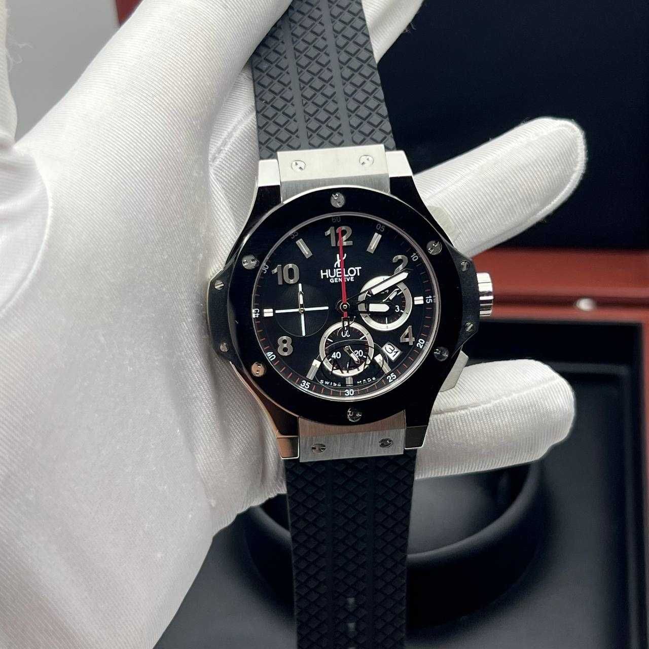hb big bang 44mm silver-black