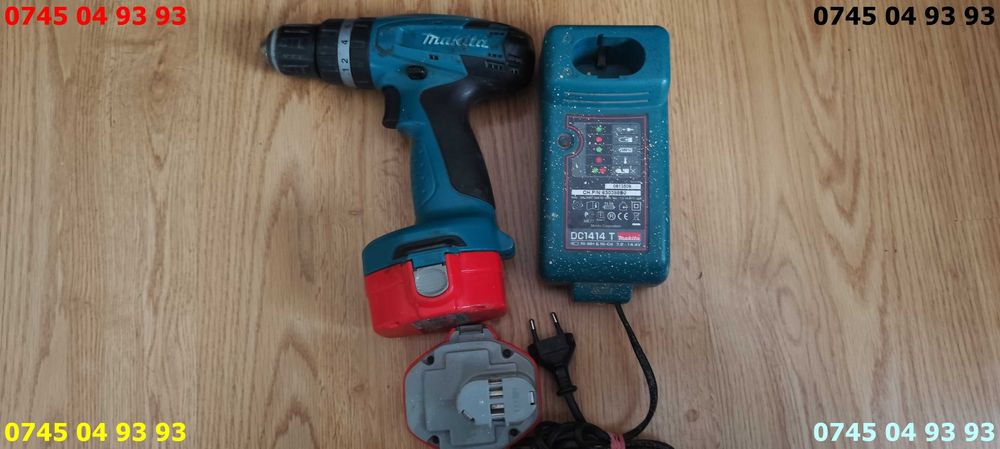 filetanta bormasina Makita 14.4v 8281D percutie 2 acumulatori slabi