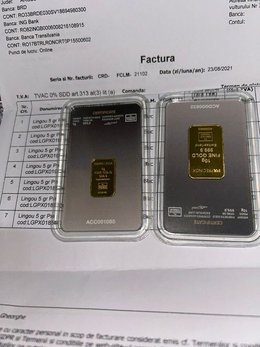 Lingouri Elvetia 5gr si 10gr cu Facturã si Certificat