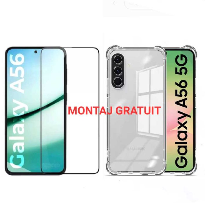 Pachet - Samsung A54 A55 A56  Husa AntiSoc + Folie de Sticla