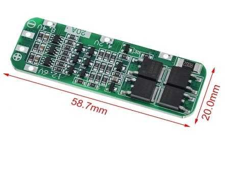 BMS 3S 20A 12,6 V Li-Ion celule 18650 cu balansare