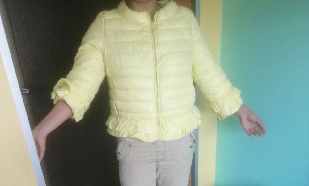 Ново модерно яке в жълто с ръкав 7/8