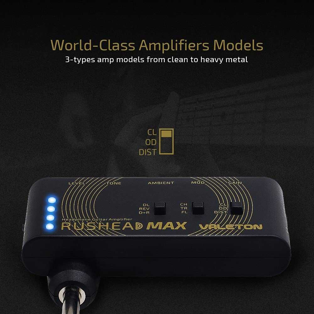 Нов Valeton Rushead Max USB зареждащ се преносим джобен за китара