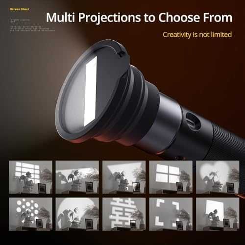 Нов LED Фото Фенер Ambitful 4 Цвята + Гобо Ефекти и Батерия 8400mAh